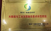 喜讯.我校荣获第二批“数字广西建设标杆引领重点示范项目（企业、平台）”牌匾