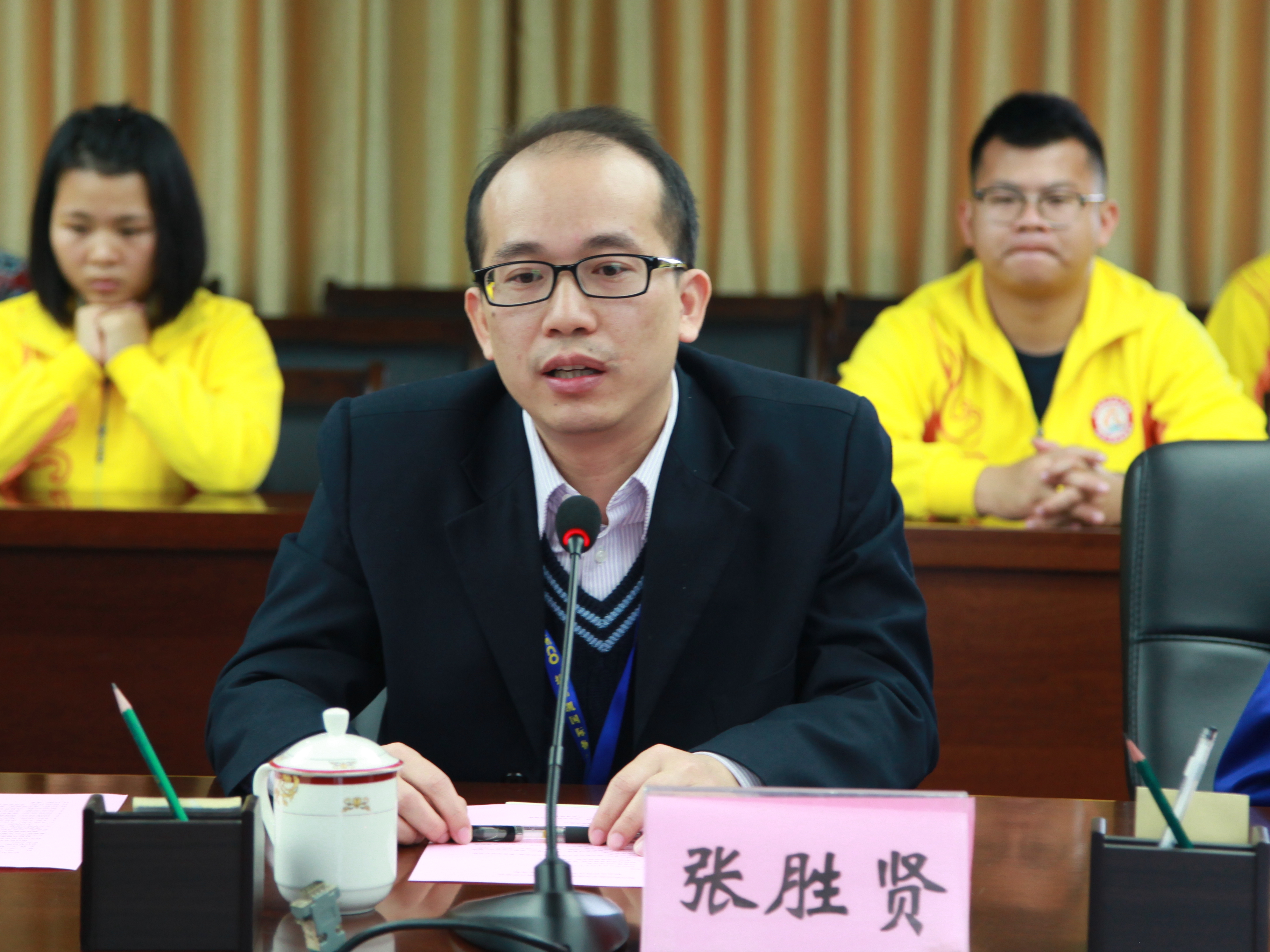 捷富凯物流（中国）有限公司柳州区域经理张胜贤对学徒制合作充满信心，并作了主旨讲话