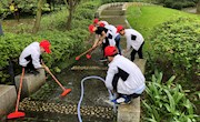 【青春向党建新功】机电工程学院志愿者到园博园开展  “除隐患，现风貌”志愿行动
